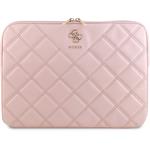 Guess PU Quilted 4G Metal Logo obal na notebook 13/14", ružový
