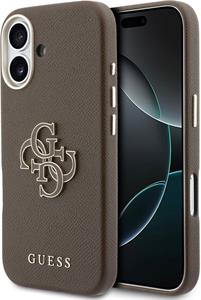 Guess PU Resin Logo kryt pre iPhone 17, hnedý