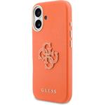 Guess PU Resin Logo kryt pre iPhone 17, oranžový