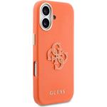 Guess PU Resin Logo kryt pre iPhone 17, oranžový