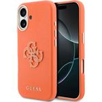 Guess PU Resin Logo kryt pre iPhone 17, oranžový