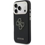 Guess PU Resin Logo kryt pre iPhone 17 Pro, čierny