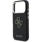 Guess PU Resin Logo kryt pre iPhone 17 Pro, čierny