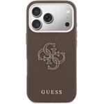 Guess PU Resin Logo kryt pre iPhone 17 Pro, hnedý