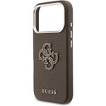 Guess PU Resin Logo kryt pre iPhone 17 Pro Max, hnedý