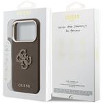Guess PU Resin Logo kryt pre iPhone 17 Pro Max, hnedý