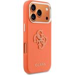 Guess PU Resin Logo kryt pre iPhone 17 Pro Max, oranžový