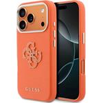 Guess PU Resin Logo kryt pre iPhone 17 Pro Max, oranžový