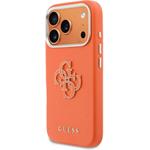 Guess PU Resin Logo kryt pre iPhone 17 Pro, oranžový