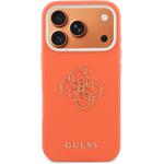 Guess PU Resin Logo kryt pre iPhone 17 Pro, oranžový