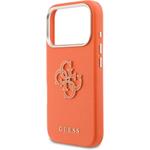 Guess PU Resin Logo kryt pre iPhone 17 Pro, oranžový