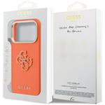 Guess PU Resin Logo kryt pre iPhone 17 Pro, oranžový