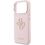 Guess PU Resin Logo kryt pre iPhone 17 Pro, ružový