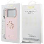 Guess PU Resin Logo kryt pre iPhone 17 Pro, ružový