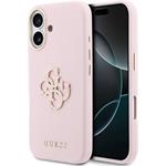 Guess PU Resin Logo kryt pre iPhone 17, ružový