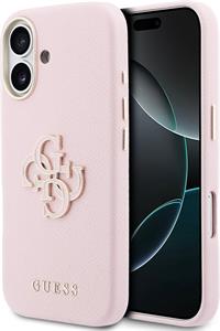 Guess PU Resin Logo kryt pre iPhone 17, ružový