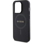 Guess PU Saffiano MagSafe kryt pre iPhone 15 Pro, čierny