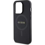 Guess PU Saffiano MagSafe kryt pre iPhone 15 Pro Max, čierny