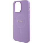 Guess PU Saffiano MagSafe kryt pre iPhone 15 Pro Max, fialový