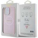 Guess PU Saffiano MagSafe kryt pre iPhone 15 Pro Max, ružový