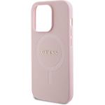 Guess PU Saffiano MagSafe kryt pre iPhone 15 Pro, ružový