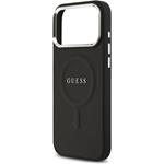 Guess PU Saffiano MagSafe kryt pre iPhone 17 Pro Max, čierny