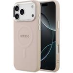 Guess PU Saffiano MagSafe kryt pre iPhone 17 Pro Max, ružový