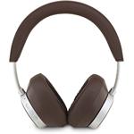 Guess PU Saffiano Triangle Logo ENC, bezdrôtové slúchadlá, hnedé