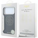 Guess PU Semi Wrap Perforated 4G Logo MagSafe kryt pre iPhone 18 Pro, čierny