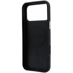 Guess PU Semi Wrap Perforated 4G Logo MagSafe kryt pre iPhone 18 Pro Max, čierny