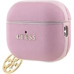 Guess Saffiano 4G Charm puzdro pre AirPods Pro 2, ružové