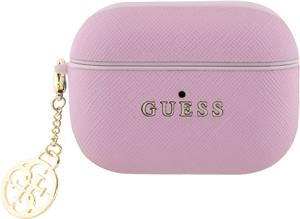 Guess Saffiano 4G Charm puzdro pre AirPods Pro 2, ružové