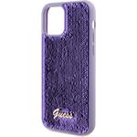 Guess Sequin Script Logo kryt pre iPhone 12/12 Pro, fialový