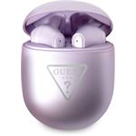 Guess True Wireless Triangle Logo BT5.2 4H Stereo Earphones, fialové