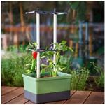 Gusta Garden Charly Chili XL samozavlažovací kvetináč, svetlo-sivý