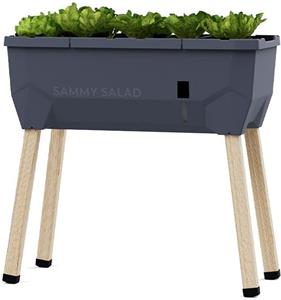 Gusta Garden Sammy Salad samozavlažovací kvetináč bez veka, antracit