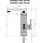 Hakl OB 340, elektrická priamoohrevná vodovodná batéria IconicLine, 3,3kW