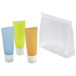 Hama 128795, set na kozmetiku pre palubnú batožinu do lietadla, silikónový