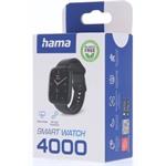 Hama 4000, smart hodinky, funkcia telefonovania, vodoodolné IP68, Siri/ Google Assistant, čierne