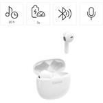 Hama Action One, bluetooth slúchadlá, kôstky, biele