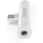 Hama audio adaptér USB-C na jack 3,5 mm, aktívny, USB-C napájanie