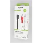 Hama audio adaptérový kábel USB-C na 2 cinch, aktívny