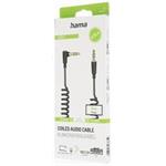 Hama audio kábel jack 3,5 mm, špirálový, 0,75 m