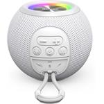 Hama Ball, Bluetooth reproduktor, 5 W, LED podsvietenie, AUX-in, USB-A, microSD slot, biely