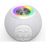 Hama Ball, Bluetooth reproduktor, 5 W, LED podsvietenie, AUX-in, USB-A, microSD slot, biely