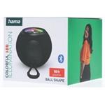 Hama Ball, Bluetooth reproduktor, 5 W, LED podsvietenie, AUX-in, USB-A, microSD slot, čierny