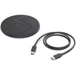 Hama bezdrôtová nabíjačka Qi 15 W, čierna