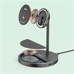 Hama bezdrôtová nabíjačka s držiakom 2v1, Qi2 15 W, USB-C adaptér 45 W