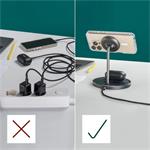 Hama bezdrôtová nabíjačka s držiakom 2v1, Qi2 15 W, USB-C adaptér 45 W