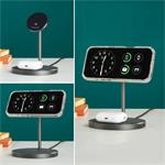 Hama bezdrôtová nabíjačka s držiakom 2v1, Qi2 15 W, USB-C adaptér 45 W